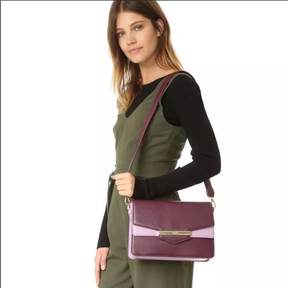 Kate Spade Kaela Purple Leather Shoulder Bag Purse
